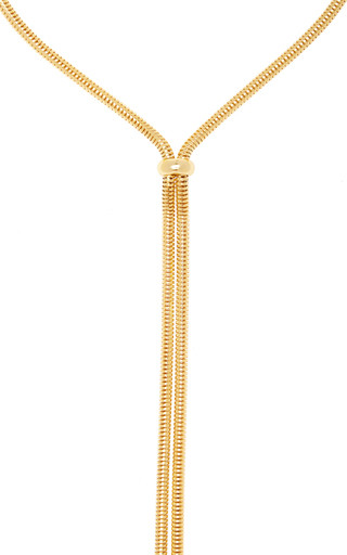 Exclusive 24K Gold-Plated Lariat Necklace | Moda Operandi (Global)