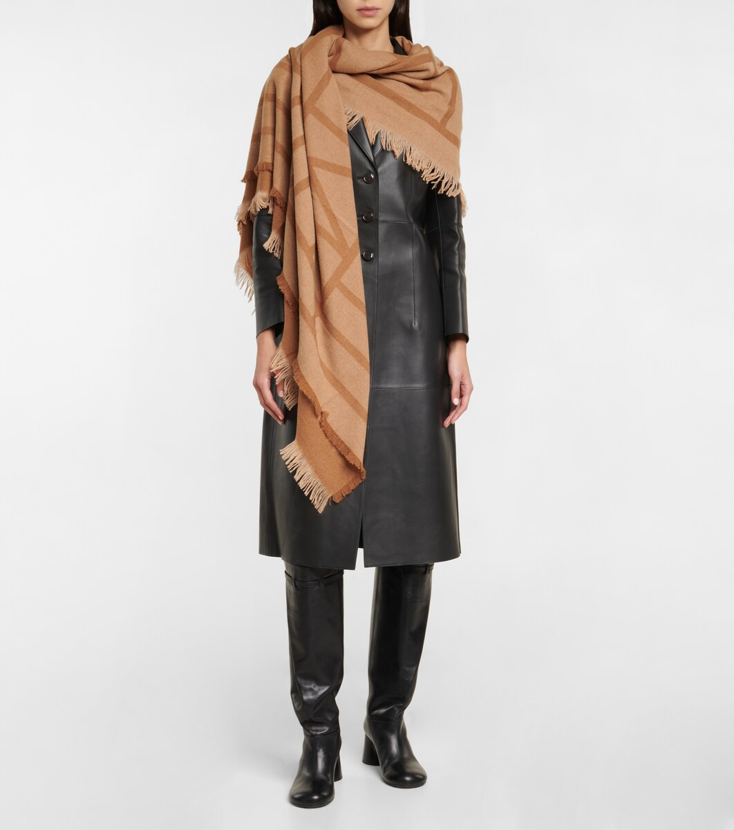 Monogram wool and cashmere scarf | Mytheresa (US/CA)