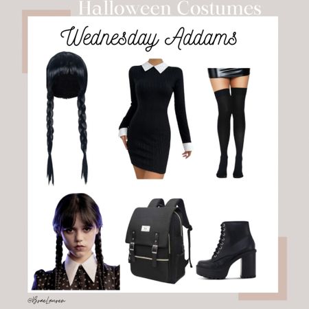 Halloween Costumes : Wednesday Addams 🎃 
•
•
•

#wednesdayaddams #addamsfamily #theaddamsfamily #morticiaaddams #halloween #wednesday #gomezaddams #pugsleyaddams #goth #gothic #unclefester #addams #lurch #gomezandmorticia #gothgirl #cousinitt #carolynjones #thing #theaddamsfamilytvseries #christinaricci #morticia #mysteriousandspooky #creepyandkooky #spooky #addamsfamilytvshow #johnastin #horror #theaddamsfamilytvshow #cosplay #addamsfamilyvalues
Wednesday | Wednesday Addams | Wednesday Adam’s | cute Halloween outfit | sexy costume | black dress | black combat boots | booties | dress | wig | braids | hair accessories | spooky | Amazon finds | Amazon Halloween costumes | shein | thigh high socks | bookbag | backpack | purse 

#LTKSeasonal #LTKHolidaySale #LTKHalloween