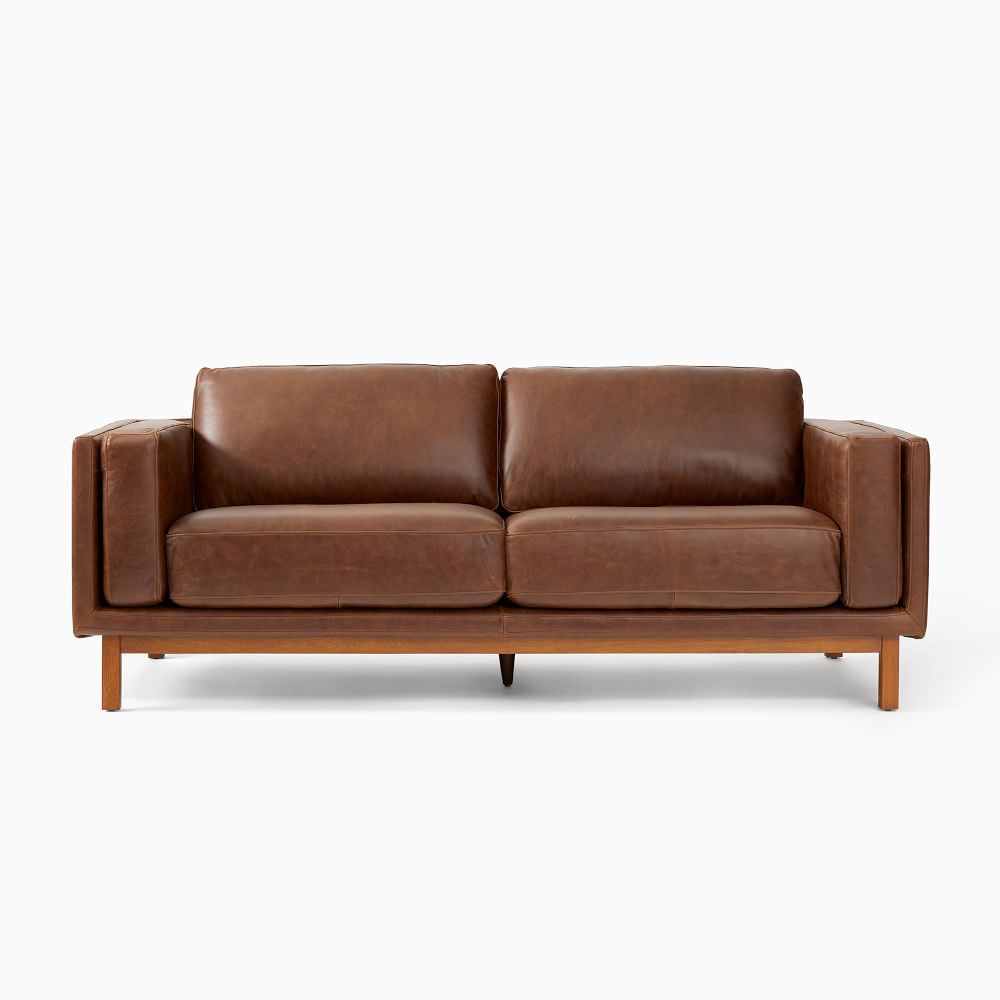 Dekalb Leather Sofa (68&quot;&ndash;96&quot;) | West Elm (US)