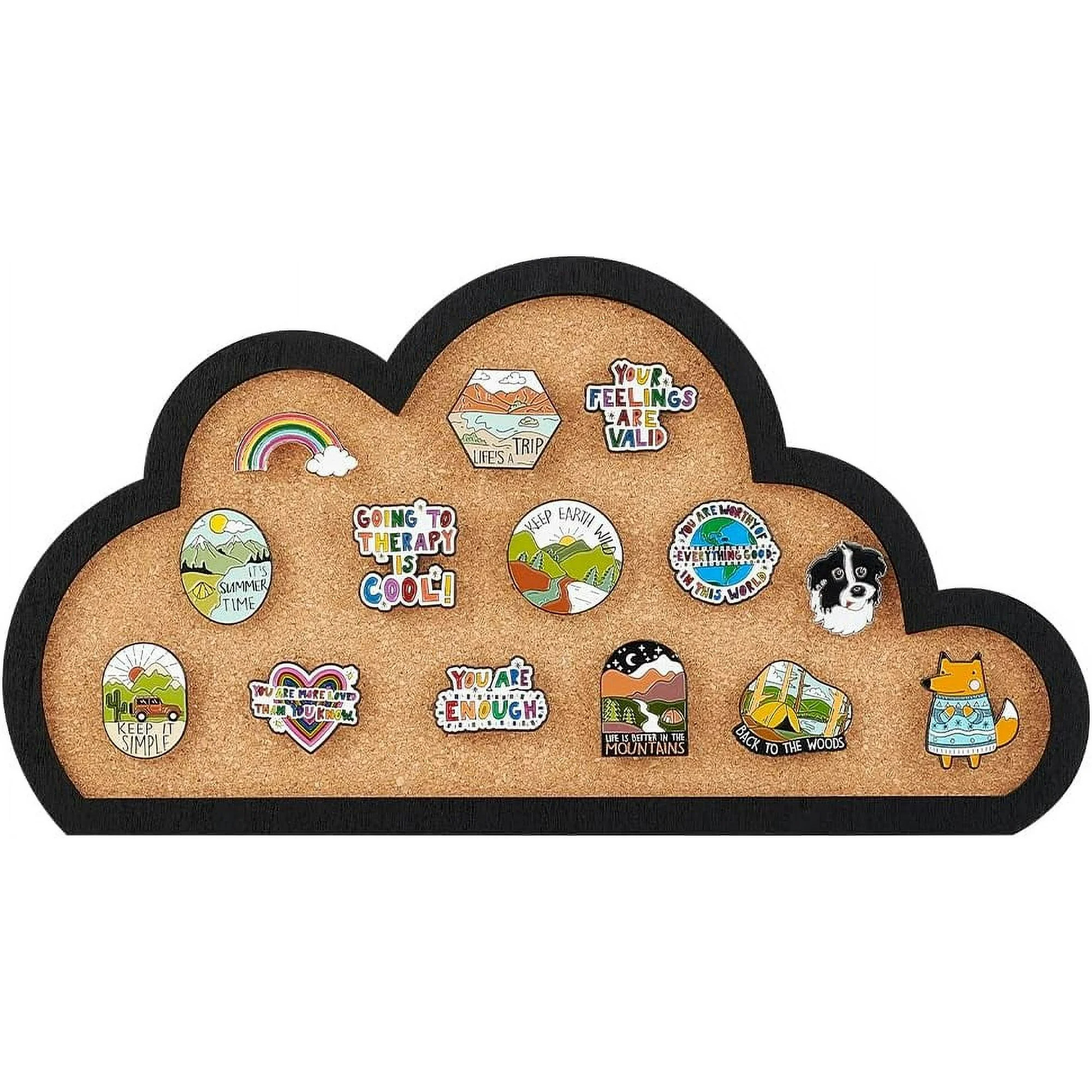 Cork Board Display Decorations for Brooch Pin Display Organizer with Alloy Finding Cloud Pattern ... | Walmart (US)