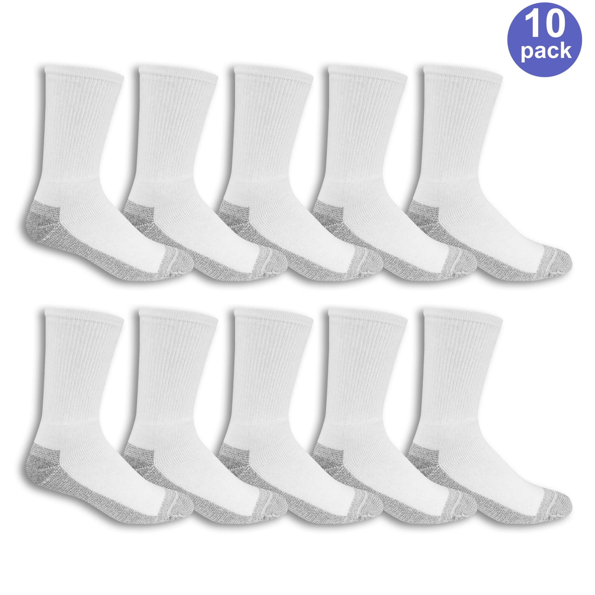 Men's Workgear Crew Socks 10-Pack | Walmart (US)