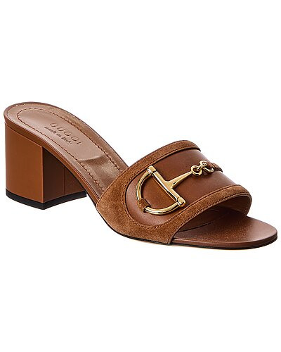 Horsebit Suede & Leather Sandal | Gilt & Gilt City