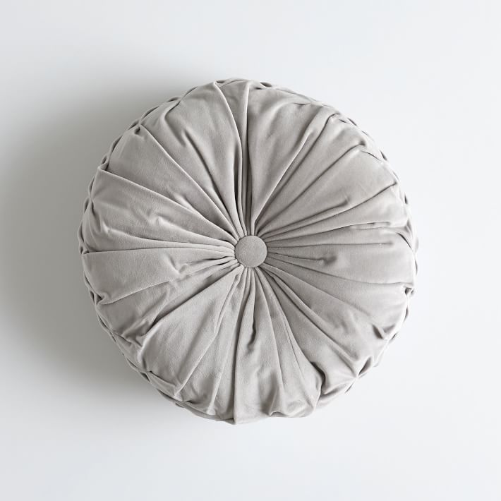 Velvet Pleated Round Pillow | Pottery Barn Teen