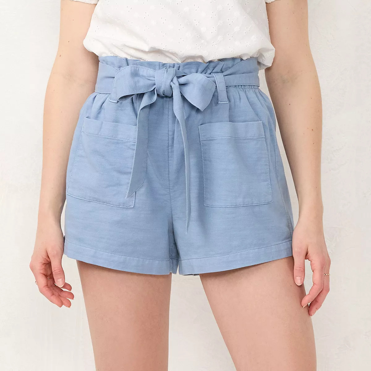 Women's LC Lauren Conrad Smocked Waist Belted Shorts | Kohl's