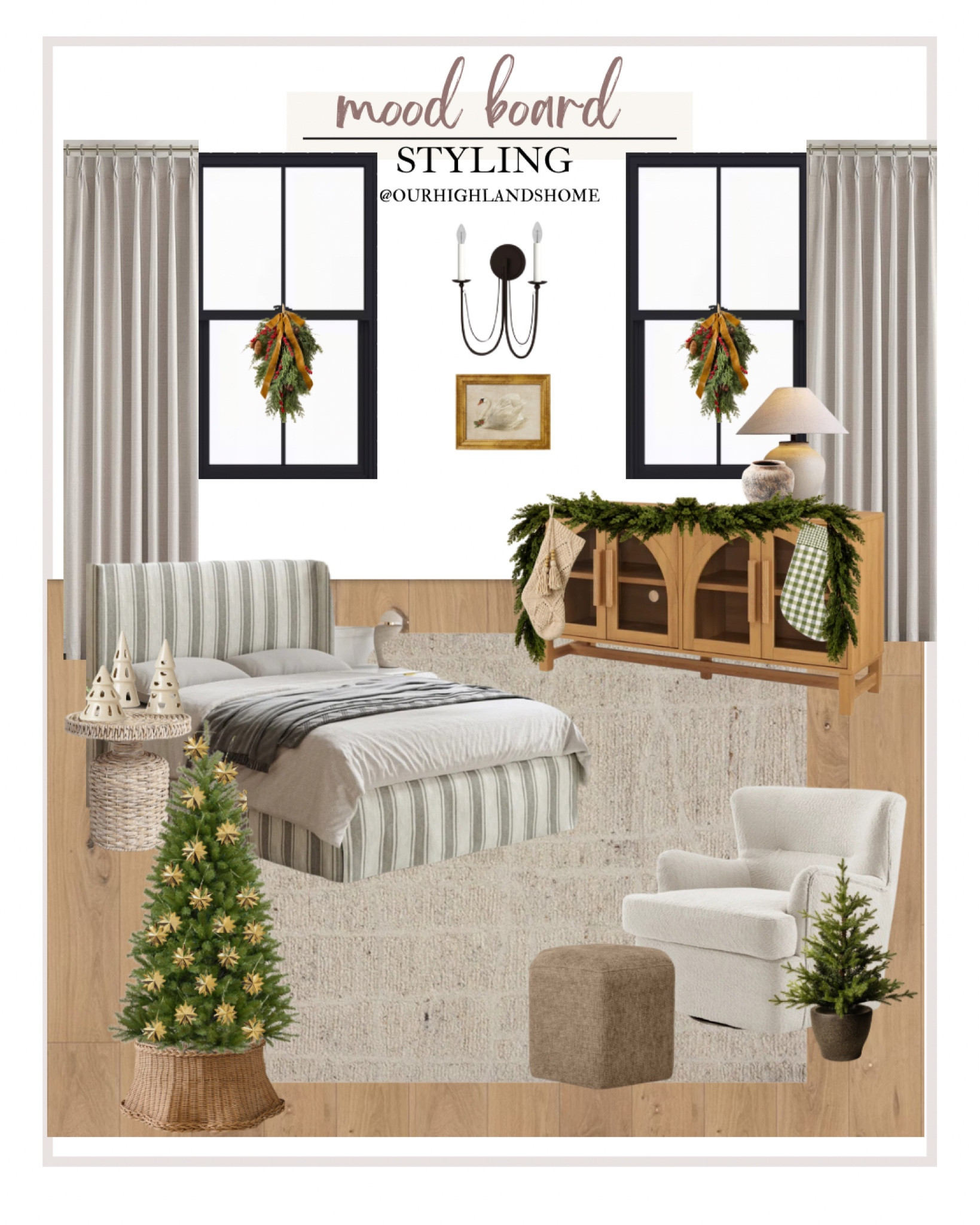 christmas bedroom styling using target, mcgee, walmart, wayfair, and more 

#LTKSeasonal #LTKHome #LTKHoliday