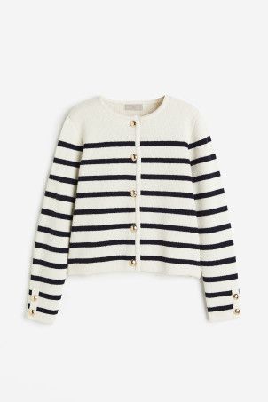 Short Textured-knit Cardigan | H&M (US + CA)