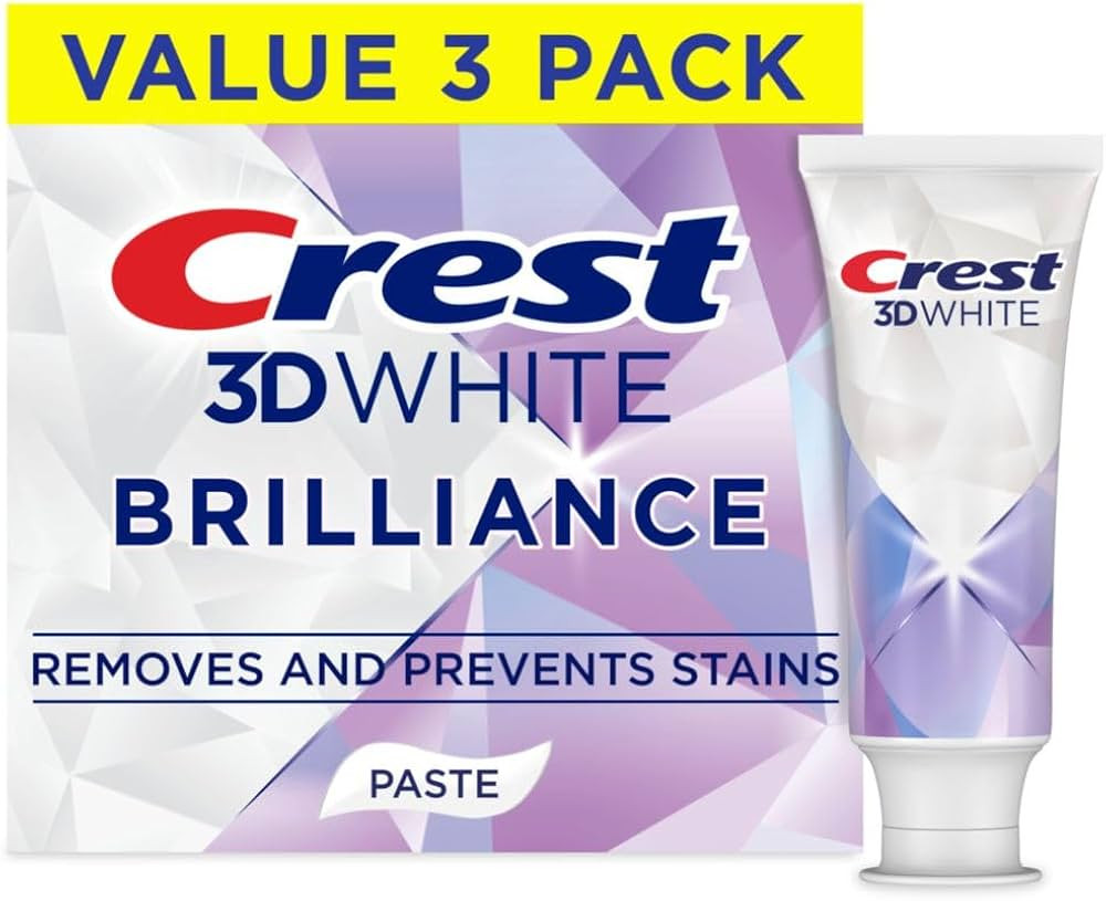 Crest 3D White Brilliance Bright Mint Teeth Whitening Toothpaste, 4.3 oz Pack of 3, 100% More Sur... | Amazon (US)