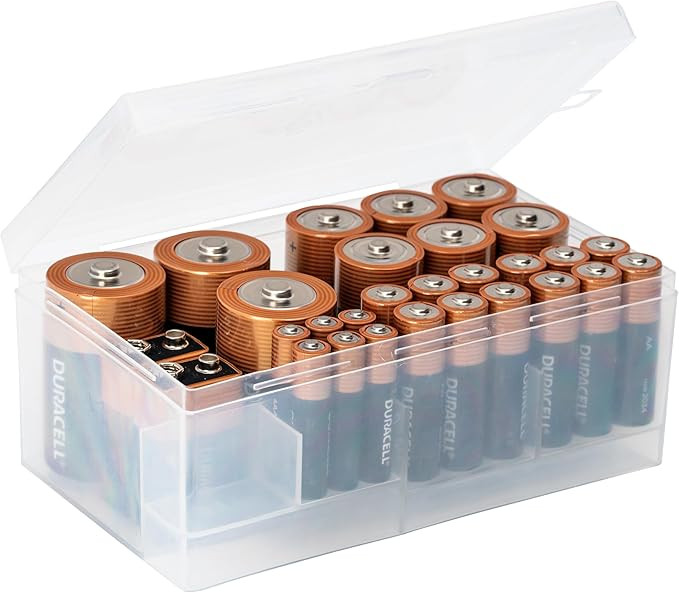 Dial Industries Battery Storage Organizer Case, 12 AAA, 12 AA, 6 C, 4 D | Amazon (US)