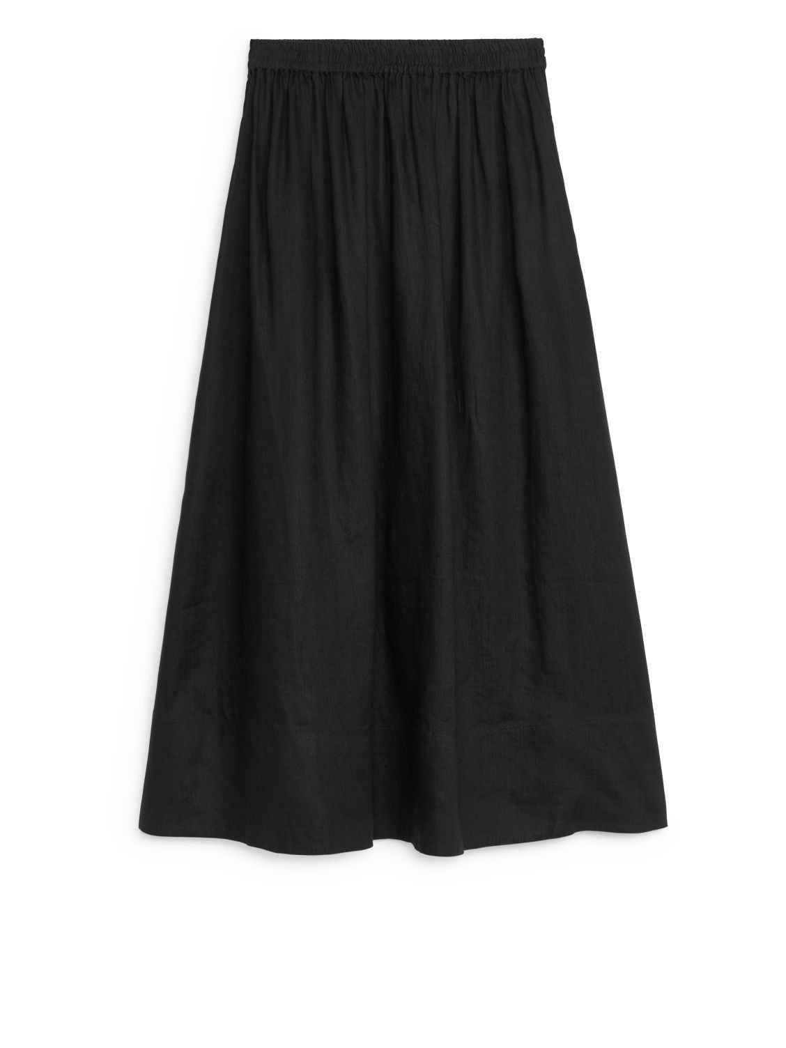 Maxi Linen Skirt - Black - ARKET CH | ARKET (US&UK)