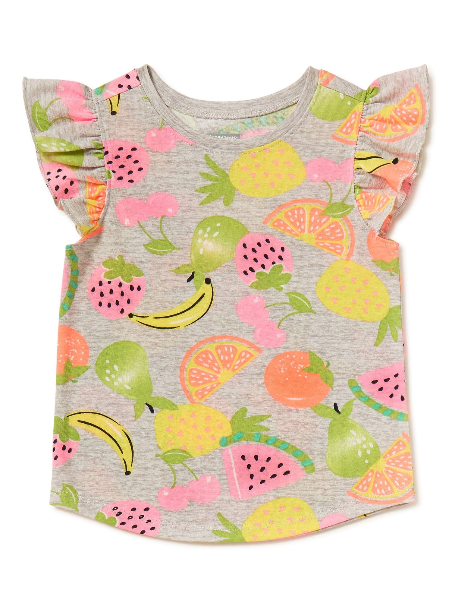 Garanimals - Garanimals Baby Girls & Toddler Girls Fruit Print Flutter T-Shirt, Sizes 12M-5T - Wa... | Walmart (US)