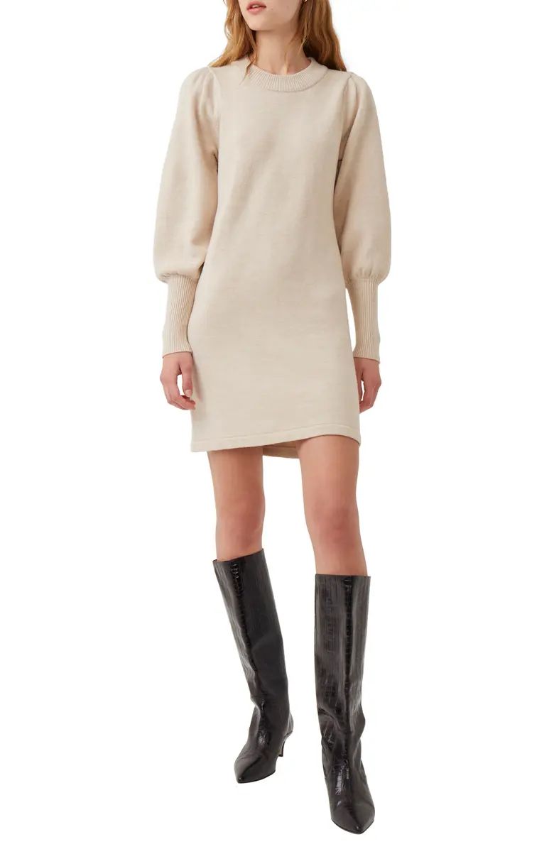 French Connection Babysoft Balloon Long Sleeve Sweater Dress | Nordstrom | Nordstrom