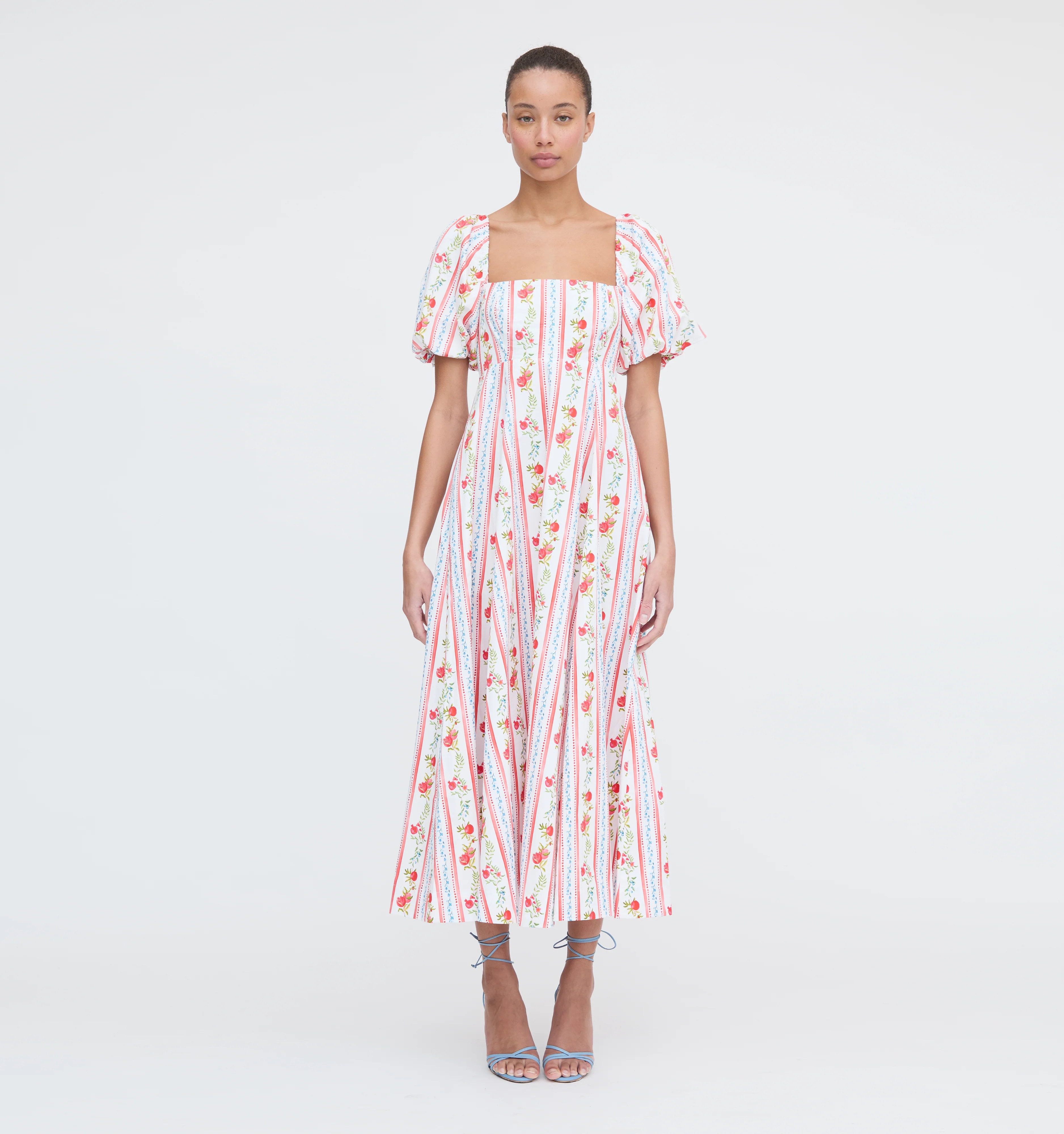 The Matilda Dress - Pomegranate Stripe | Hill House Home US