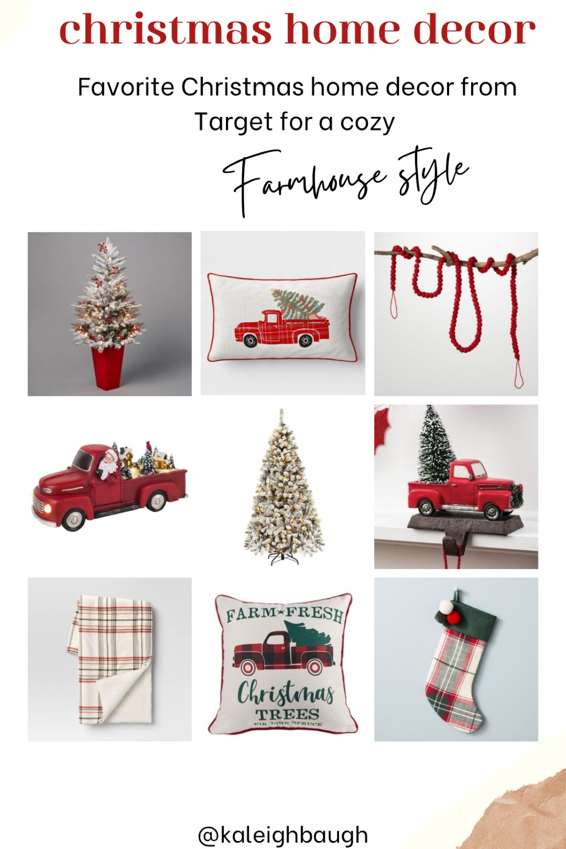 Favorite Christmas decorations from Target to create a cozy Farmhouse Christmas! Target style, home decoration, Christmas, Christmas decoration, farmhouse style 

#LTKhome #LTKSeasonal #LTKHoliday