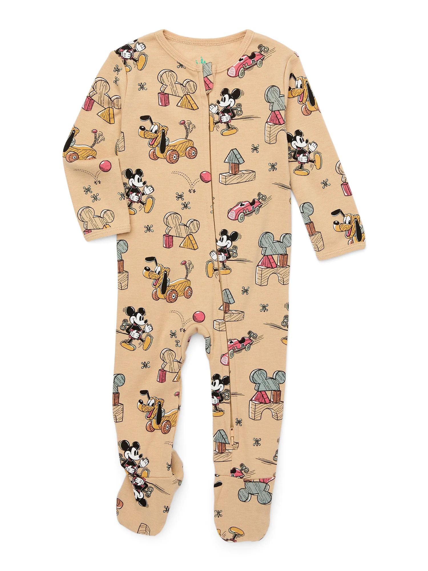 Character Baby Two-Way Zip Front Footed Sleep N Play Pajamas, Sizes Newborn-6/9 Months | Walmart (US)