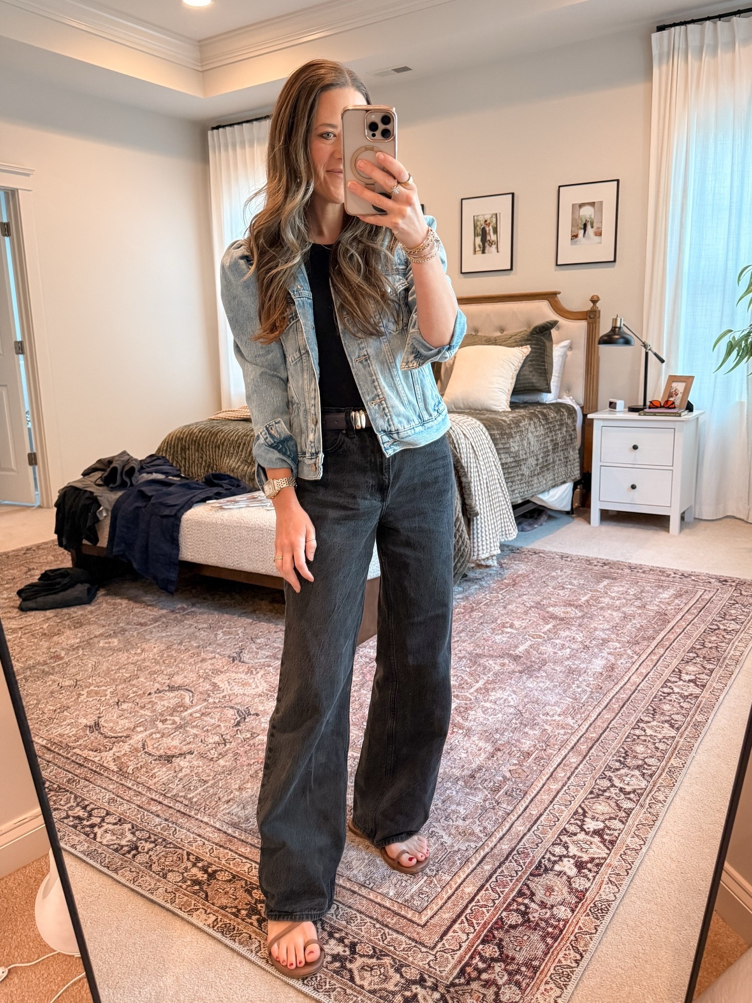 My favorite Abercrombie jeans styled with a fitted black tee, denim jacket, and simple sandals. Easy casual mom outfit that feels classic without trying too hard — perfect for errands, kid activities, weekend plans, or a simple summer capsule look.

#LTKootd #LTKgrwm