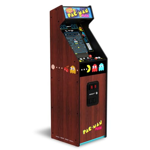 Arcade1Up PAC-Man Plus Deluxe Arcade Machine - 14 Classic Games, Retro Game Console for Home, 5’ Tall Cabinet with 17-Inch Screen, Stand Up Video Game for Game Room | Amazon (US)