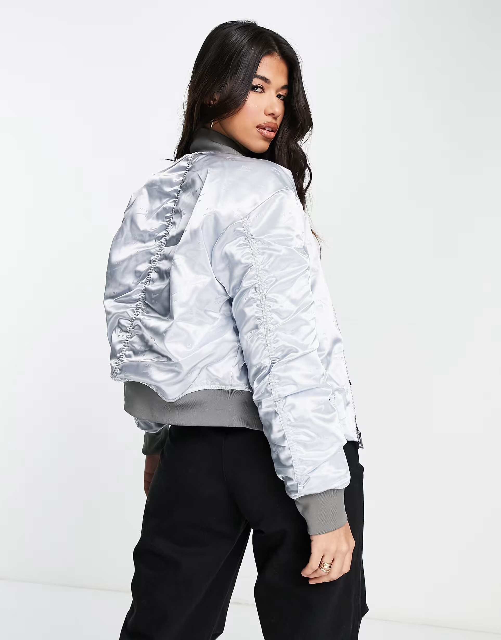 Nike Air bomber jacket in pure platinum | ASOS (Global)