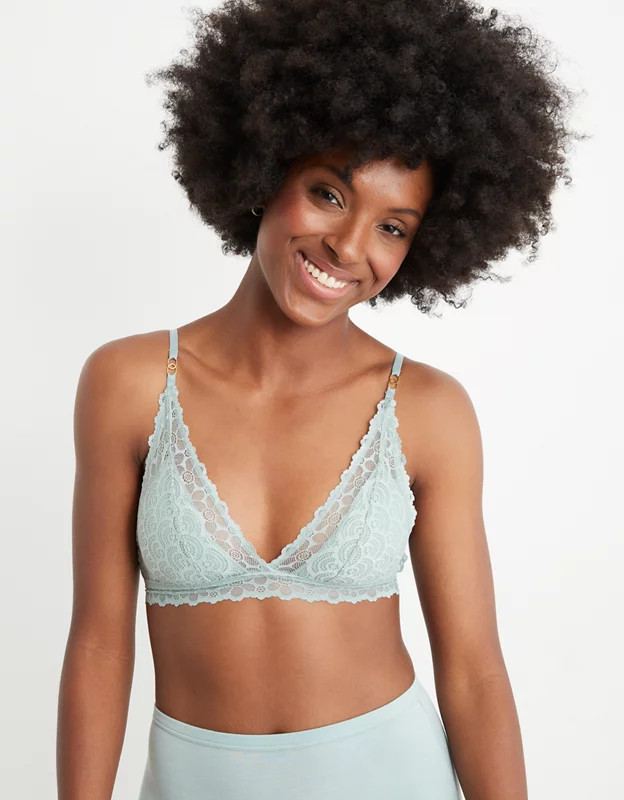 Aerie Free-To-Be Lace Padded Plunge Bralette | American Eagle Outfitters (US & CA)