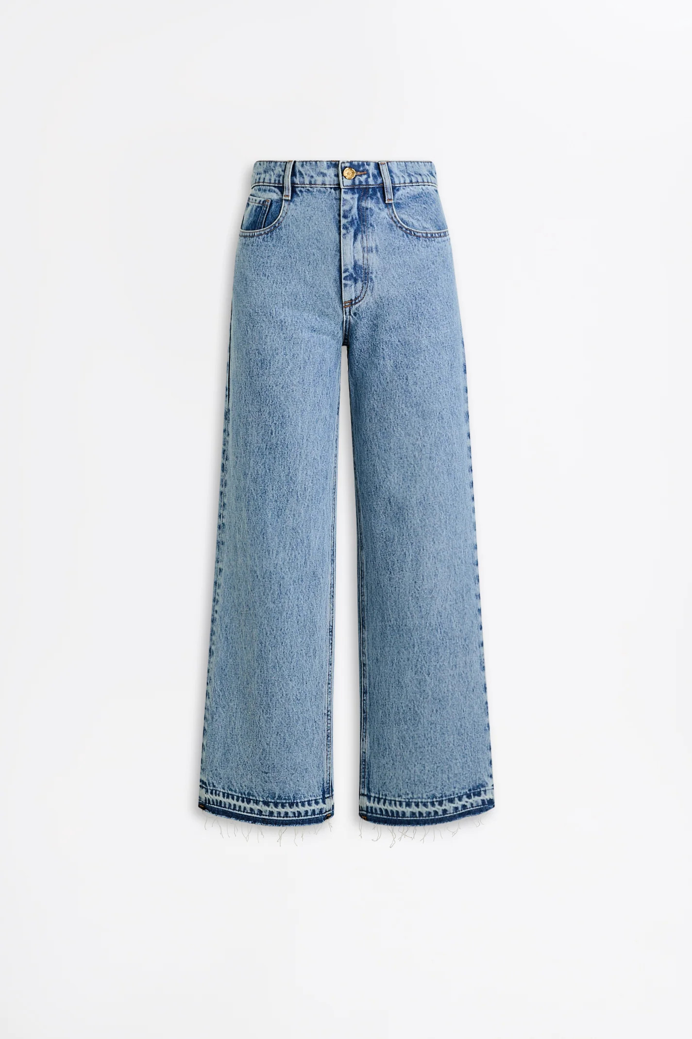 DENIM CROPPED FRAYED HEM JEAN - MID.INDIGO - Scanlan Theodore | Scanlan Theodore AU