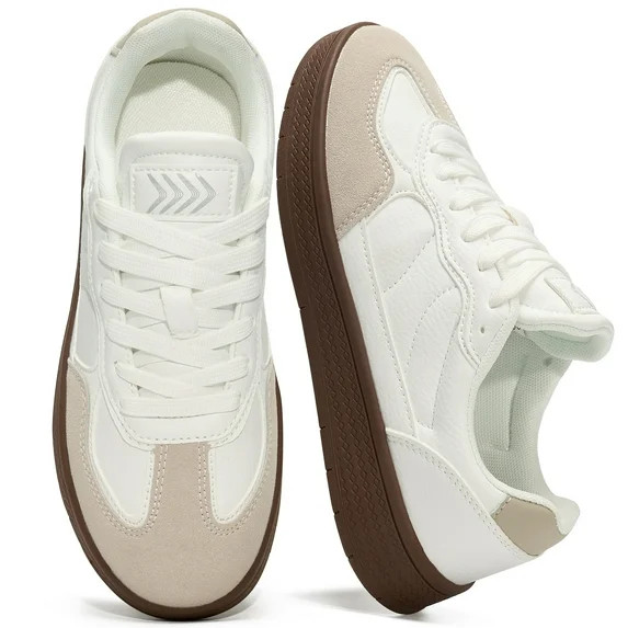 Ecetana Women's Comfortable Lace-Up Walking Sneakers Non-Slip Casual Fashion Shoes for Everyday W... | Walmart (US)