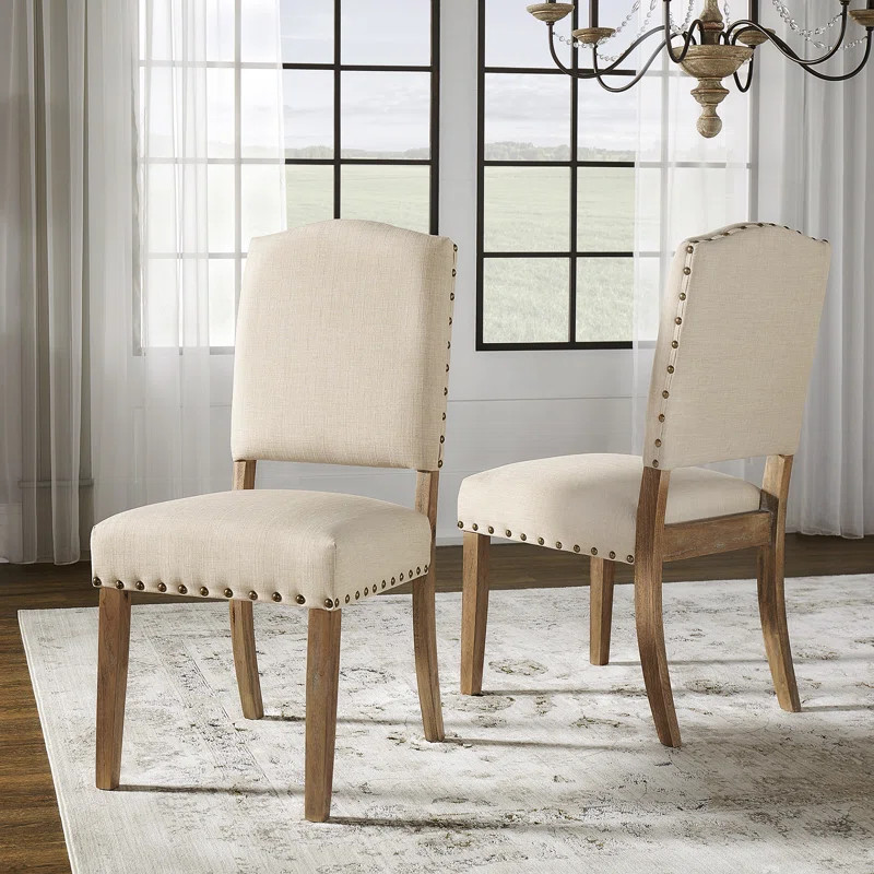 Ashbaugh Linen Upholstered Side Chair (Set of 2) | Wayfair North America