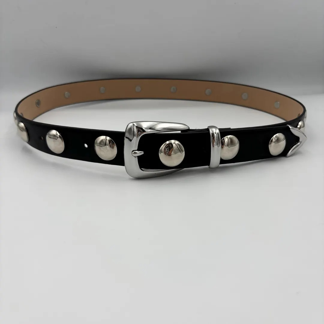 Real Leather Studded Belt | Womens Jean Belt - Etsy | Etsy (Global)