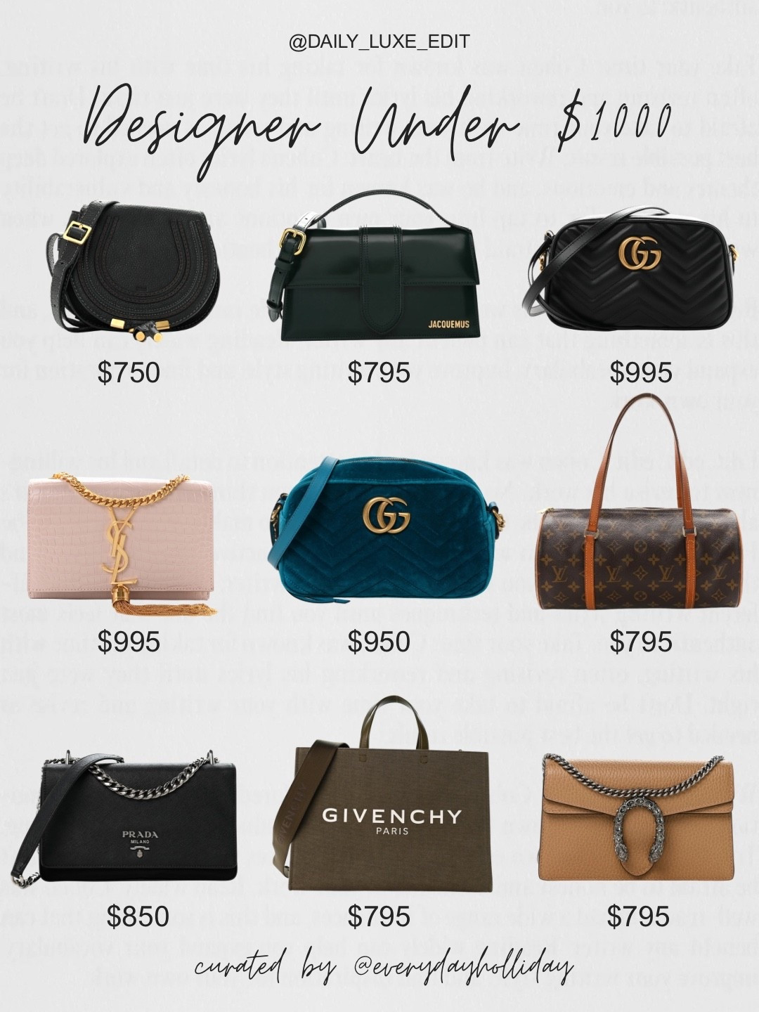 Proof you can build a designer bag collection without spending five figures — all of these Fashionphile finds are under $1000. Which one would you add to your collection first?

#LTKCon #LTKSaleAlert #LTKootd