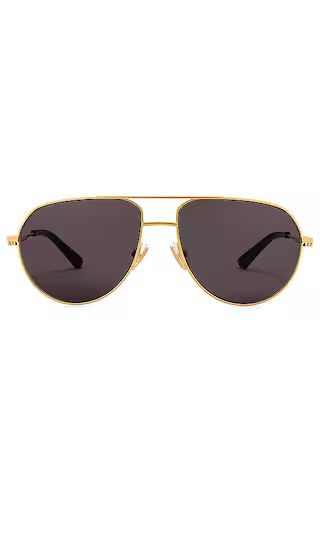 Pilot Sunglasses in Gold | Revolve Clothing (Global)