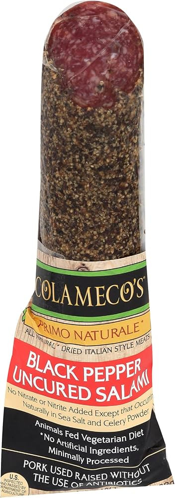 Colameco's, Black Pepper Uncured Salami, 7 oz | Amazon (US)