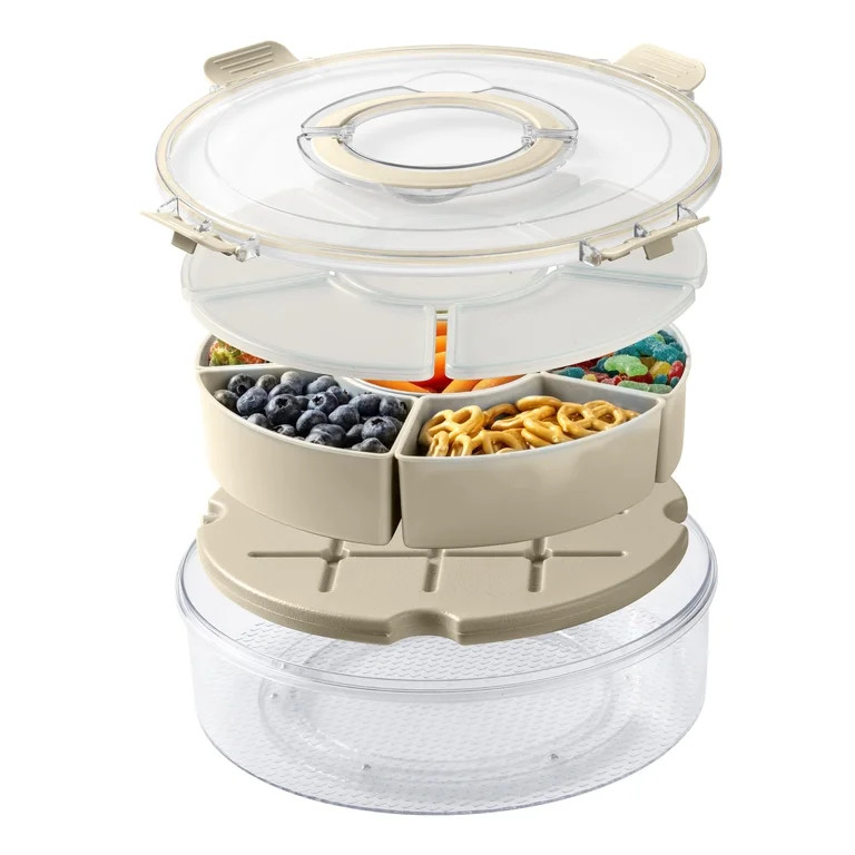 Cook with Color Rotating Snack Box with Ice Block and Carry Handle, Portable Compartments for Lun... | Walmart (US)