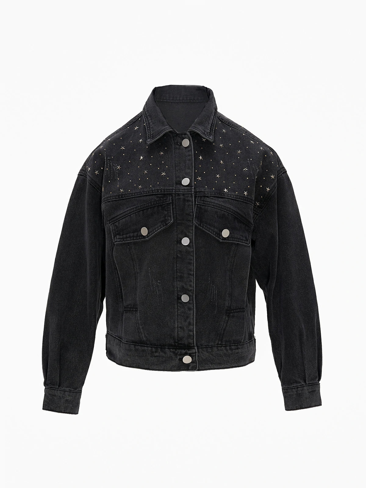 Cropped Star Beading Denim Jacket | SDEER