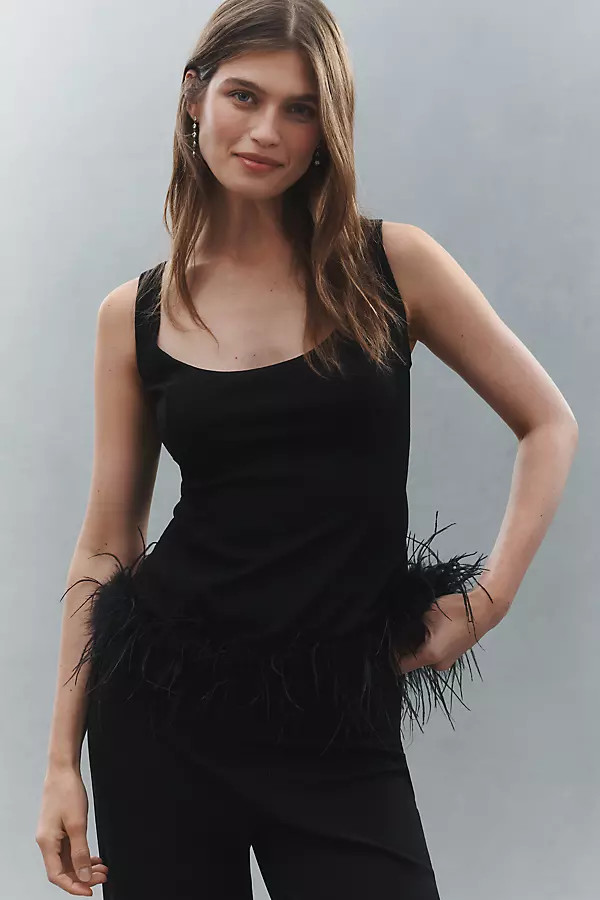 Hutch Rizzo Feather Tank Top | Anthropologie (US)