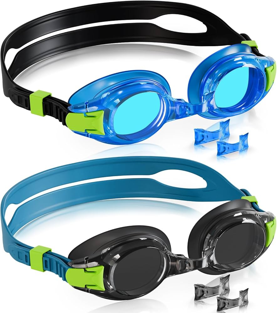 Aegend 2 Pack Kids Goggles, Swimming Goggles for Kids Age 4-16 Boys and Girls Youth, Anti-Fog Wat... | Amazon (US)