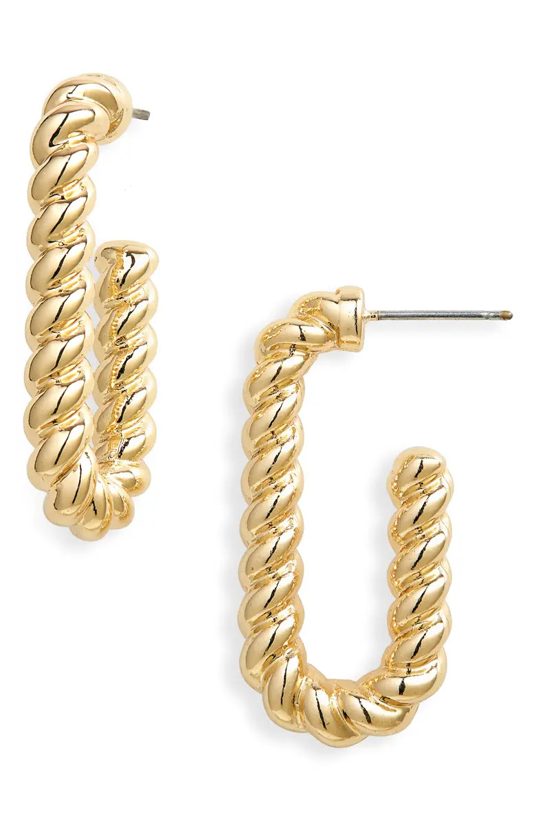 Twisted Oval Hoop Earrings | Nordstrom