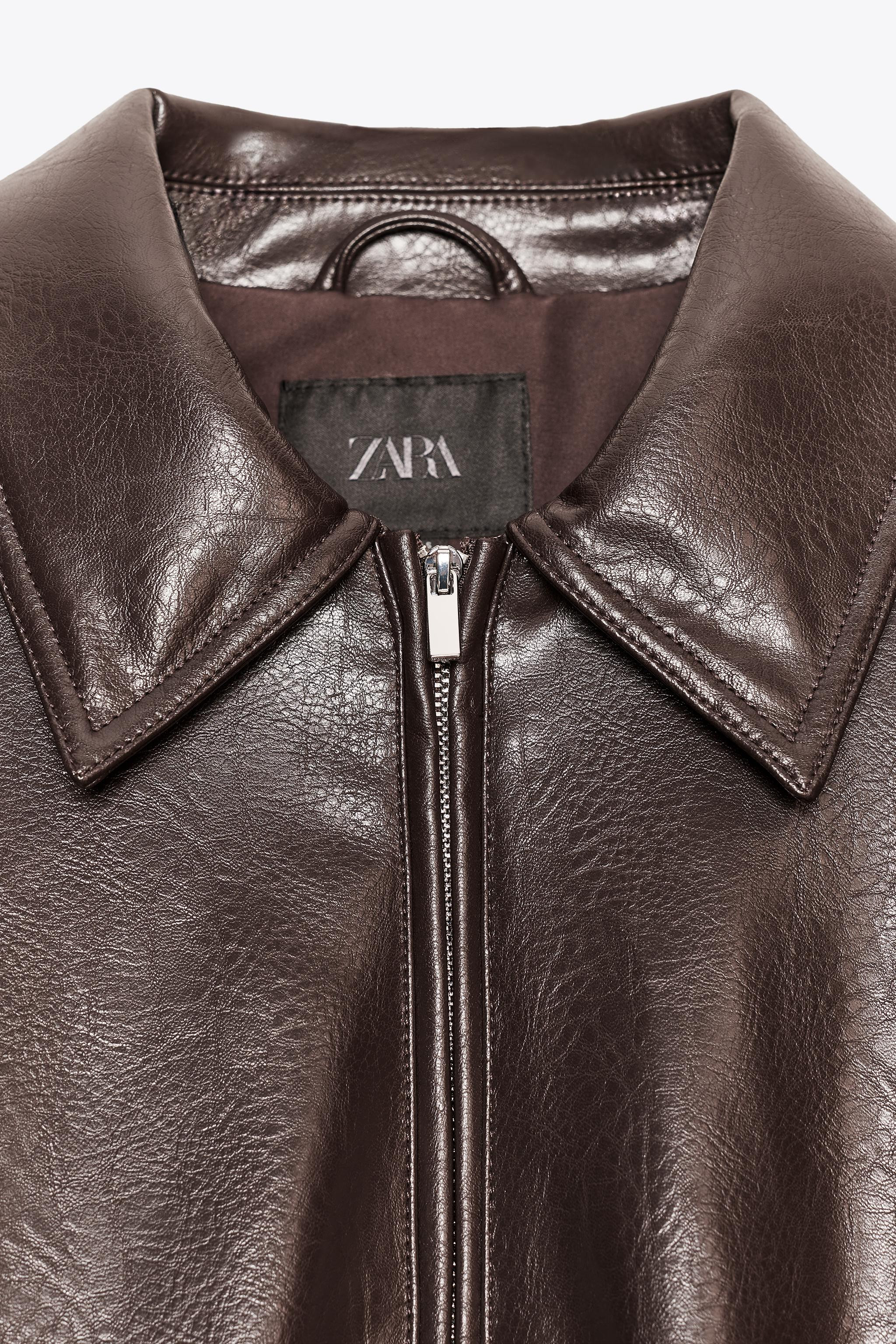 FAUX LEATHER BOMBER JACKET | Zara UK