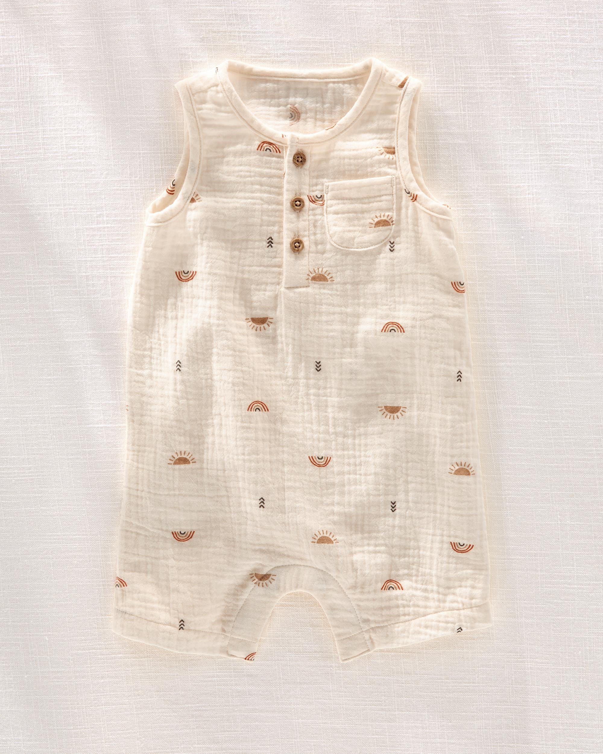 Baby Hilary Duff Rays And Rainbows Crinkle Gauze Romper | Carter's