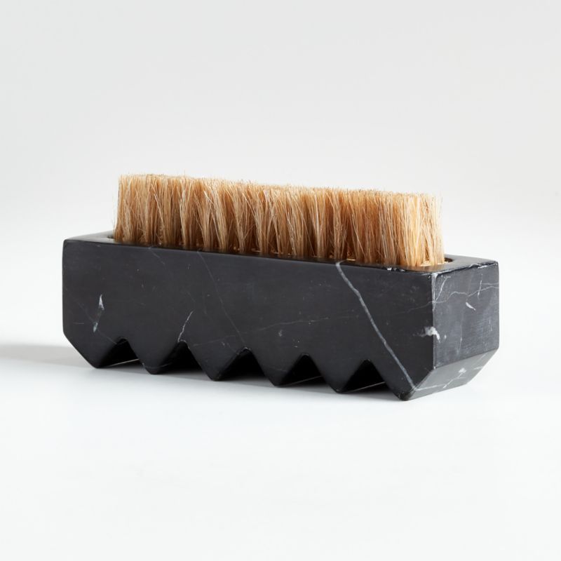 Black Brush Marble Object + Reviews | Crate and Barrel | Crate & Barrel