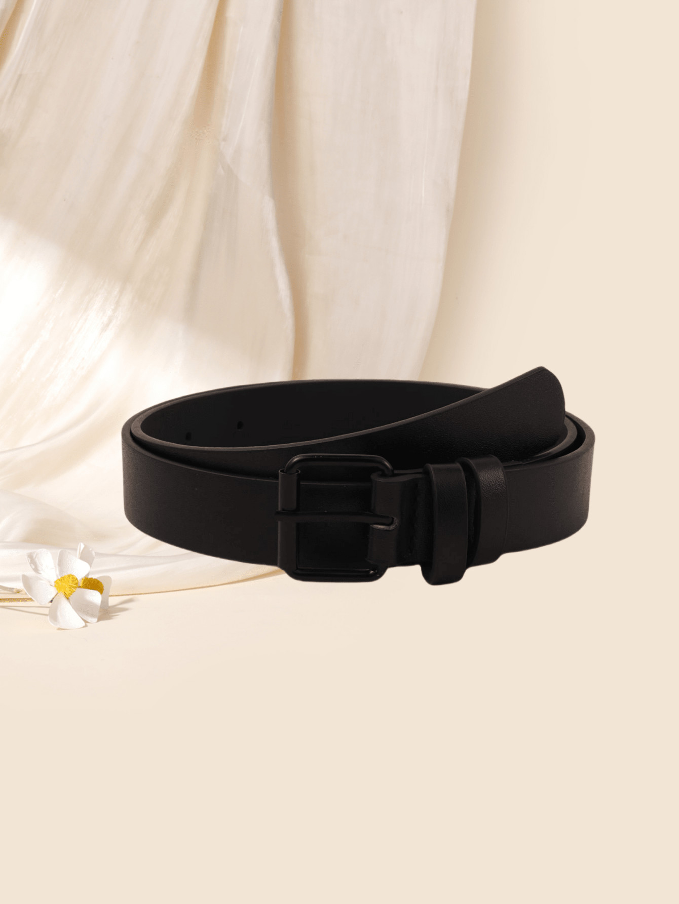 1pc Women Black Metal Buckle Casual Belt For Dress Decoration | SHEIN USA | SHEIN