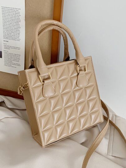 Quilted Satchel Bag | SHEIN