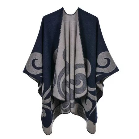 Pgeraug womens tops Plaid Print Knitted Capes Shawl Cardigans Sweater Wrap winter coats for women Na | Walmart (US)