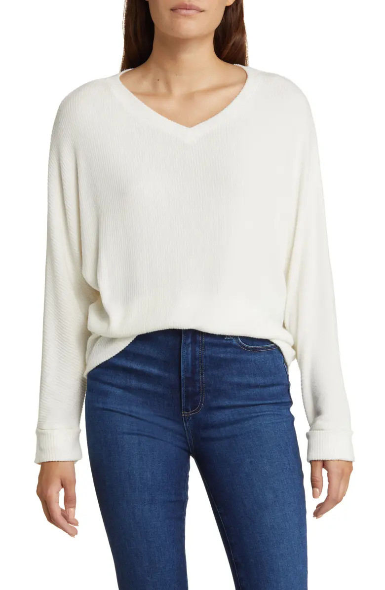 Dolman Sleeve Rib Sweater | Nordstrom