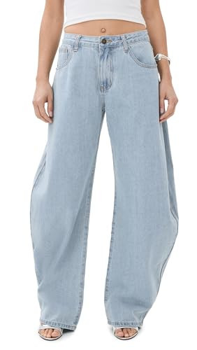 Lioness Women's Horseshoe Jeans, Washed Blue, XXXXS | Amazon (US)