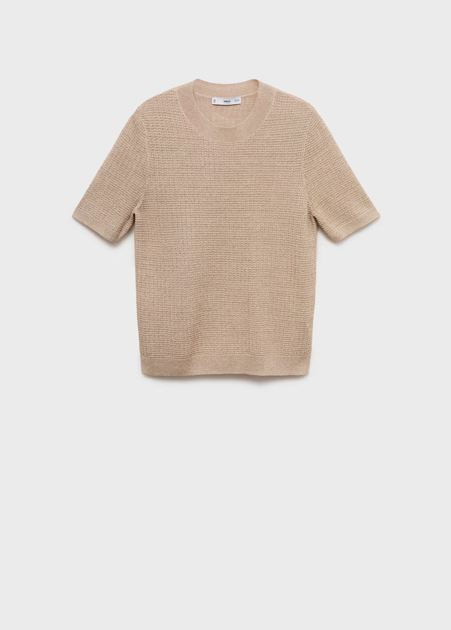 Short-sleeved lurex sweater | MANGO (UK)