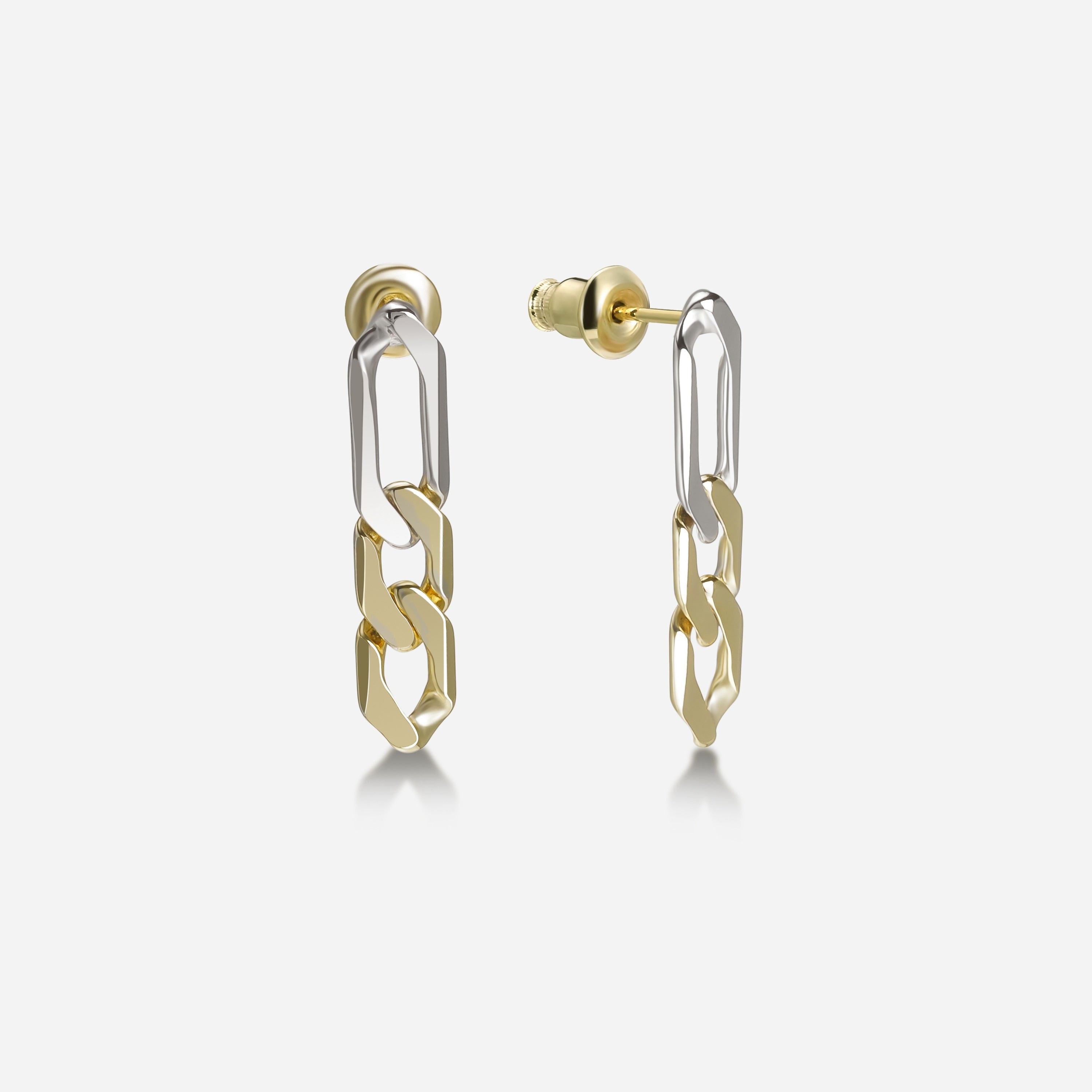 Danielle Mixed Metal Chain Earrings | Victoria Emerson