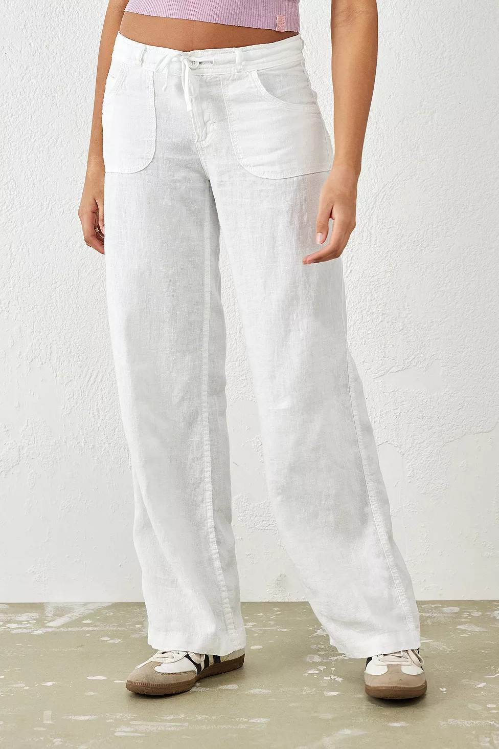 BDG White Linen 5-Pocket Pants | Urban Outfitters (EU)