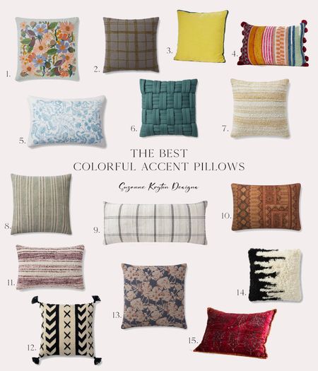 Throw pillows add style and character to every room! Here are the best colorful and fun pillows to style up your home this summer! #colorful #colorfulhomedecor 

#LTKFind #LTKSeasonal #LTKhome