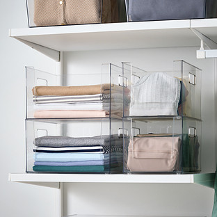 Everything Organizer® Narrow All-Purpose Open-Front Bin Clear | The Container Store