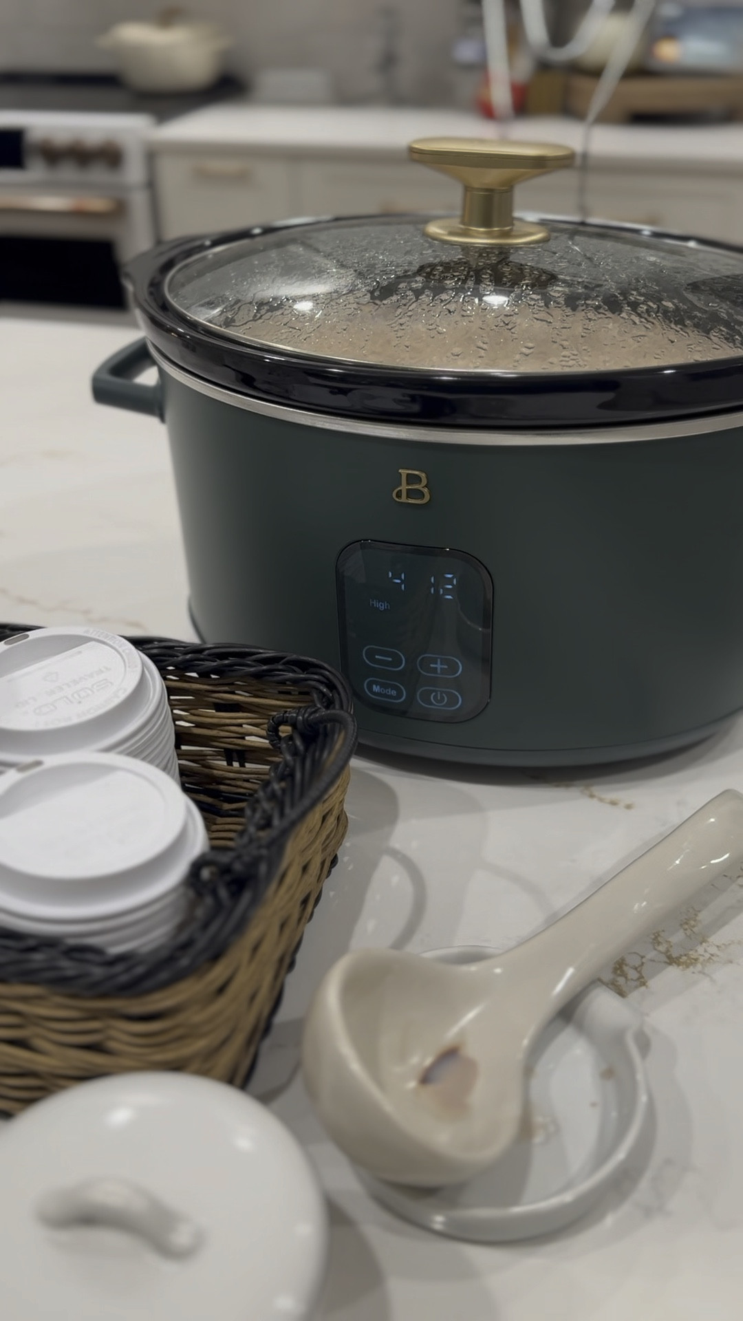 Beautiful6Qt Programmable Slow Cooker Thyme Green By Drew