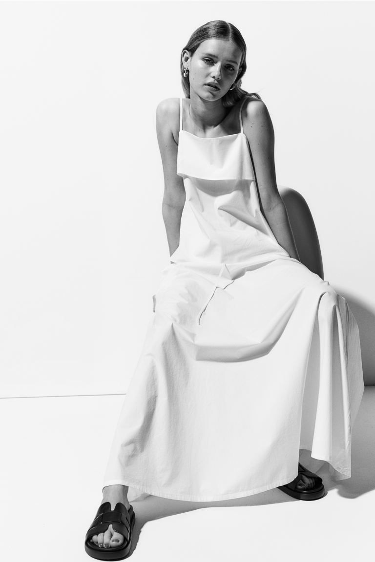 Poplin Circle Skirt - White - Ladies | H&M US | H&M (US + CA)